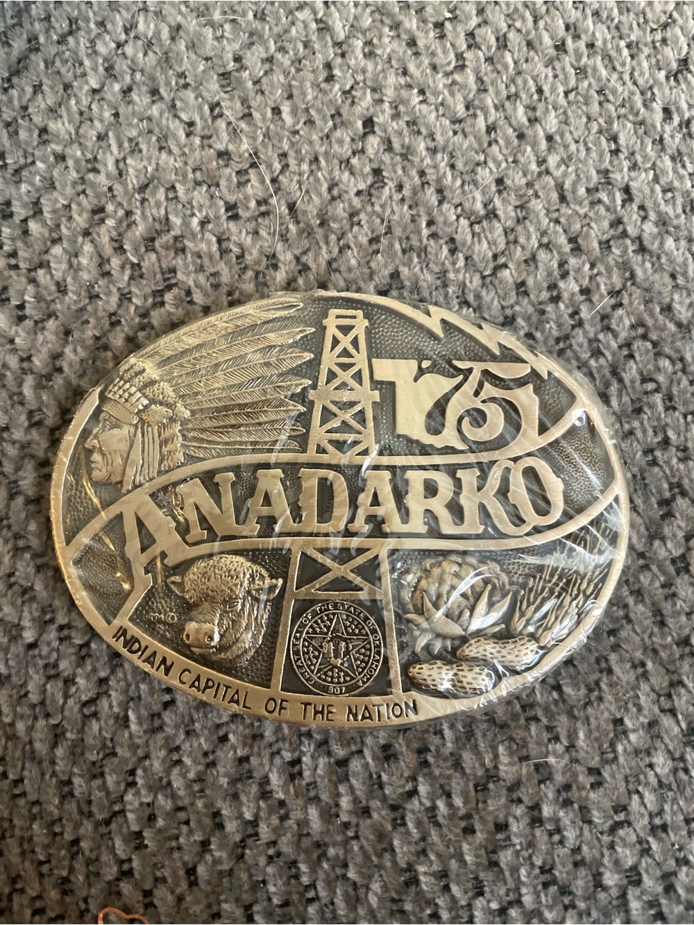Silver-Tone Western Belt Buckle - Silver